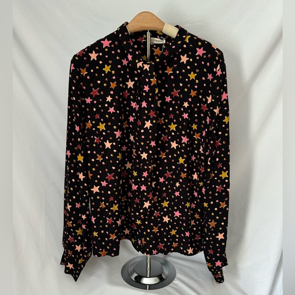 Sugarhill Brighton Tops - CAMILLA SUGARHILL BRIGHTON RETRO PUSSYBOW SHIRT, NWT, size 10 US